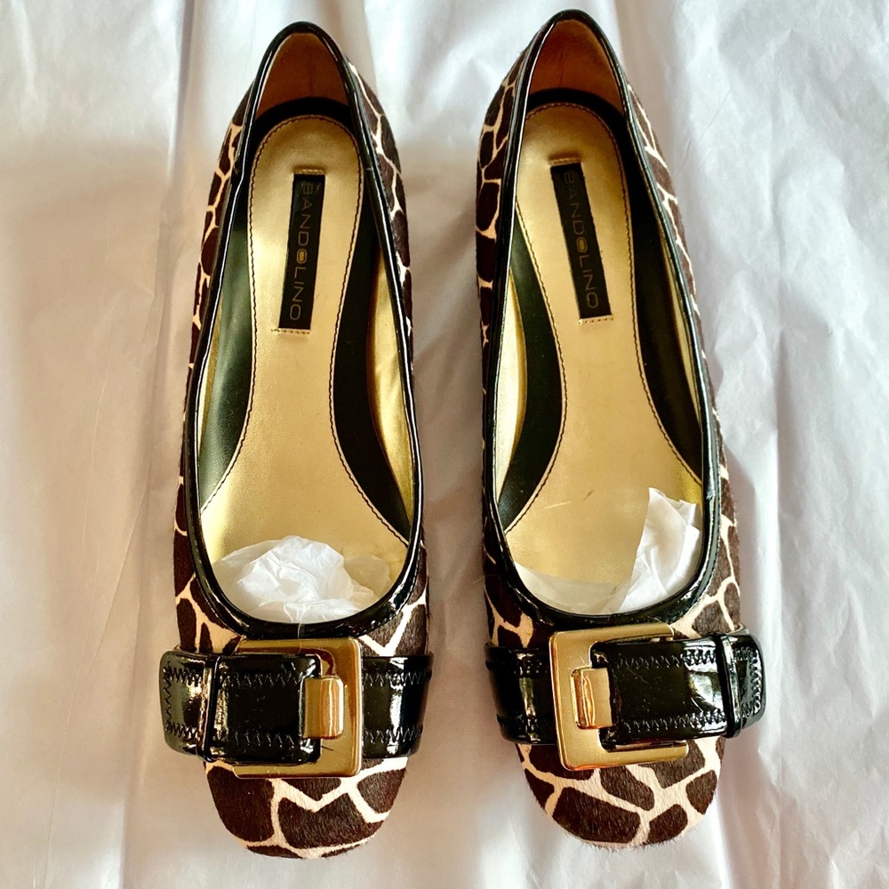 BANDOLINO Leopard Print Sz 7 Brown